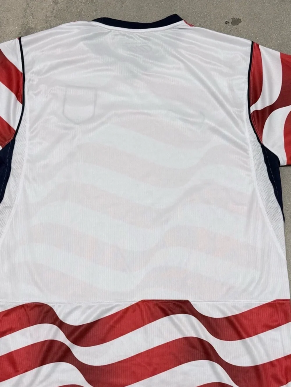 Men's Red & White Striped Soccer Jersey with World Cup 2026 Patch